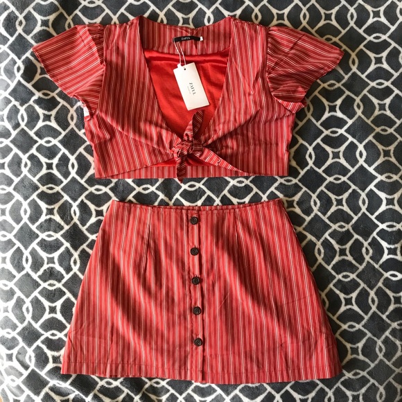 Zaful Dresses & Skirts - Zaful two piece crop top & skirt set
